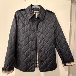 Burberry Navy Quilted Puffer Jacket